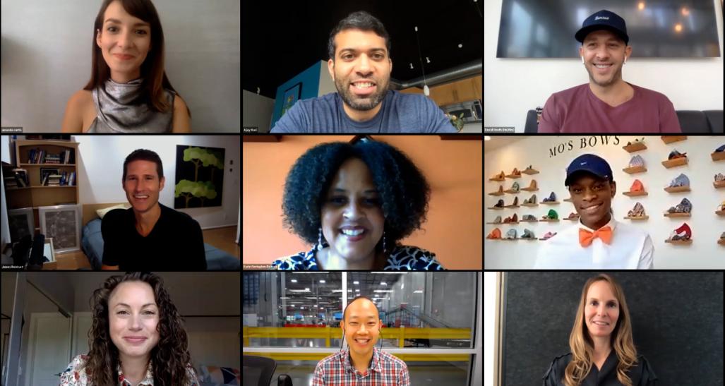 NRF Foundation All Access The List nine squares with nine people 